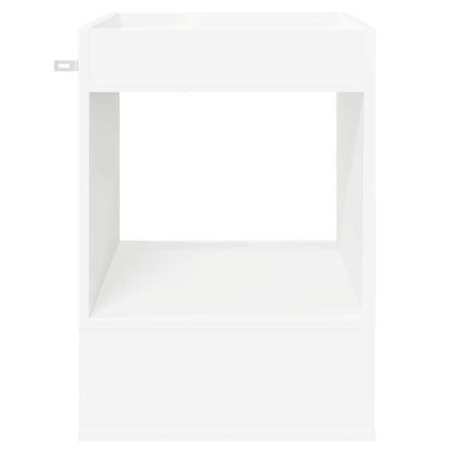 End Table White 40 x 40 x 56 cm Engineered Wood