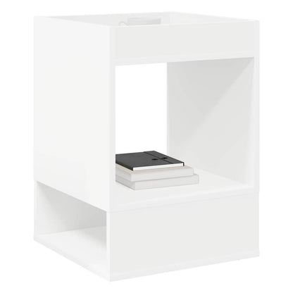 End Table White 40 x 40 x 56 cm Engineered Wood