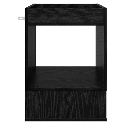 End Table 2 pcs Black Oak 40 x 40 x 56 cm Engineered Wood
