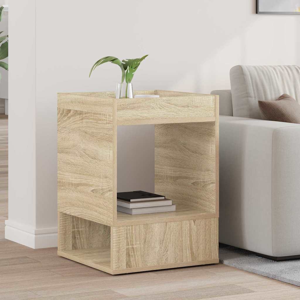 End Table Sonoma Oak 40 x 40 x 56 cm Engineered Wood