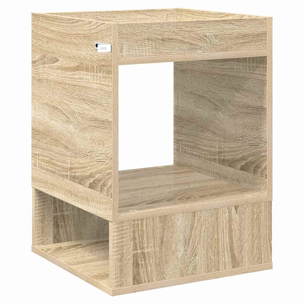 End Table Sonoma Oak 40 x 40 x 56 cm Engineered Wood