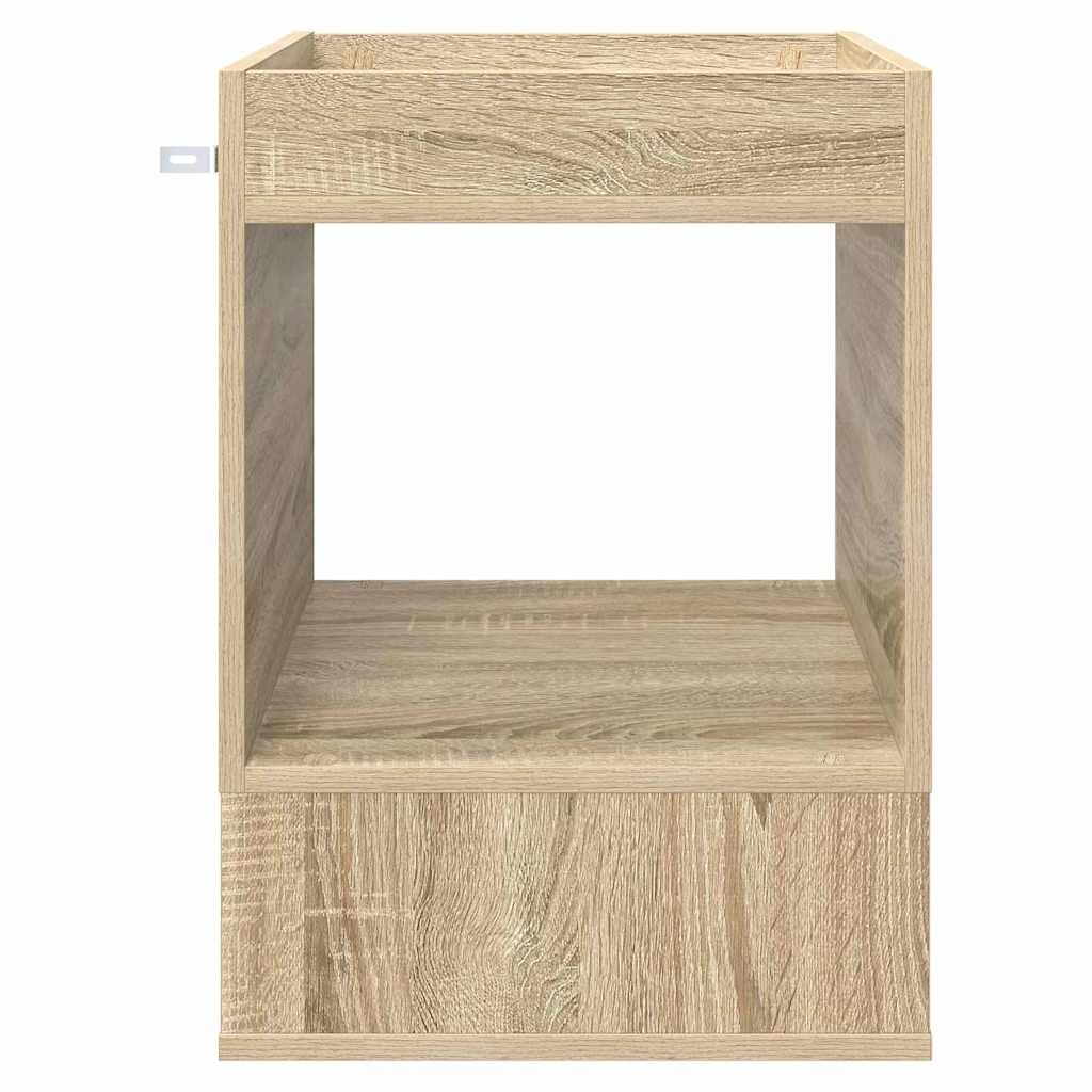 End Table Sonoma Oak 40 x 40 x 56 cm Engineered Wood