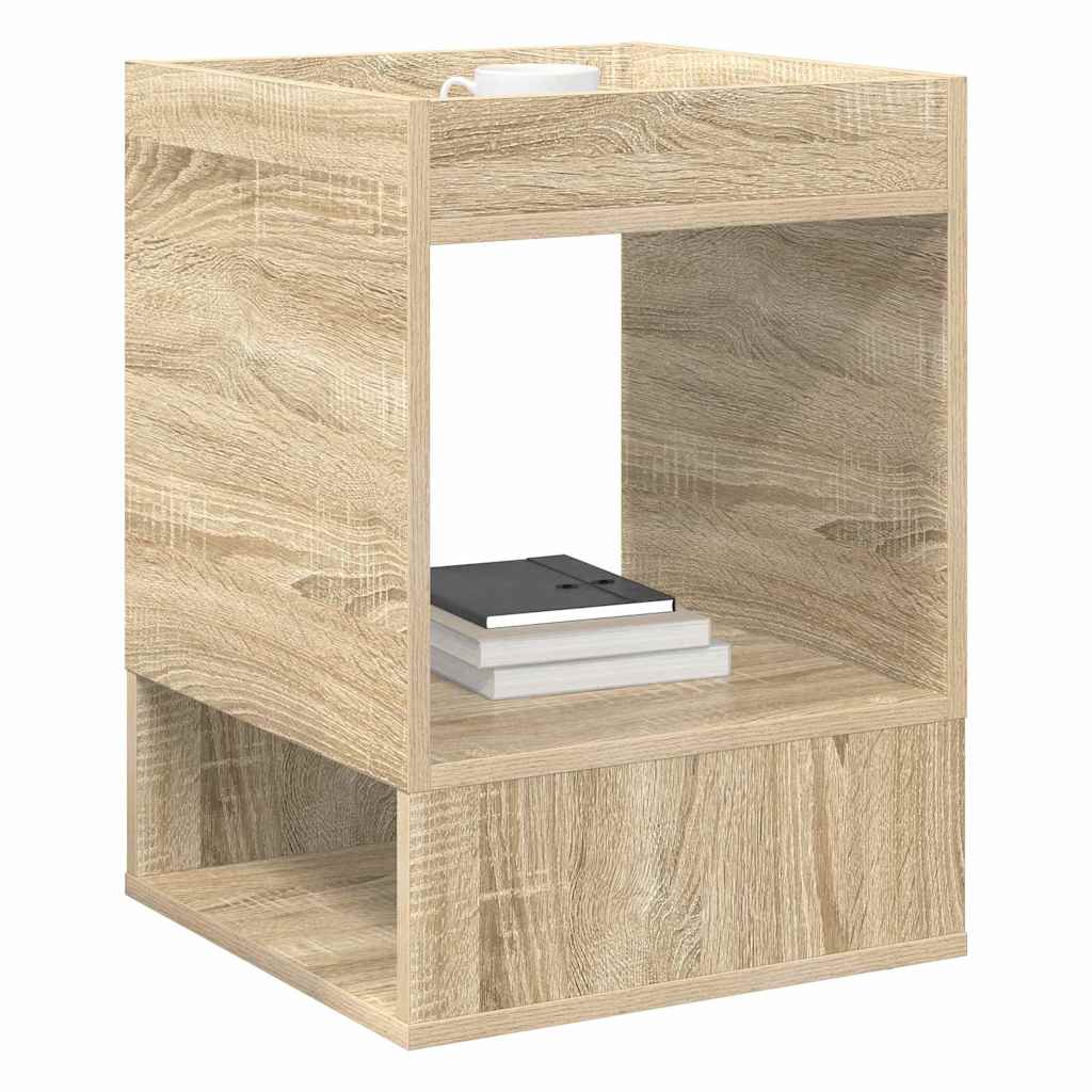 End Table Sonoma Oak 40 x 40 x 56 cm Engineered Wood