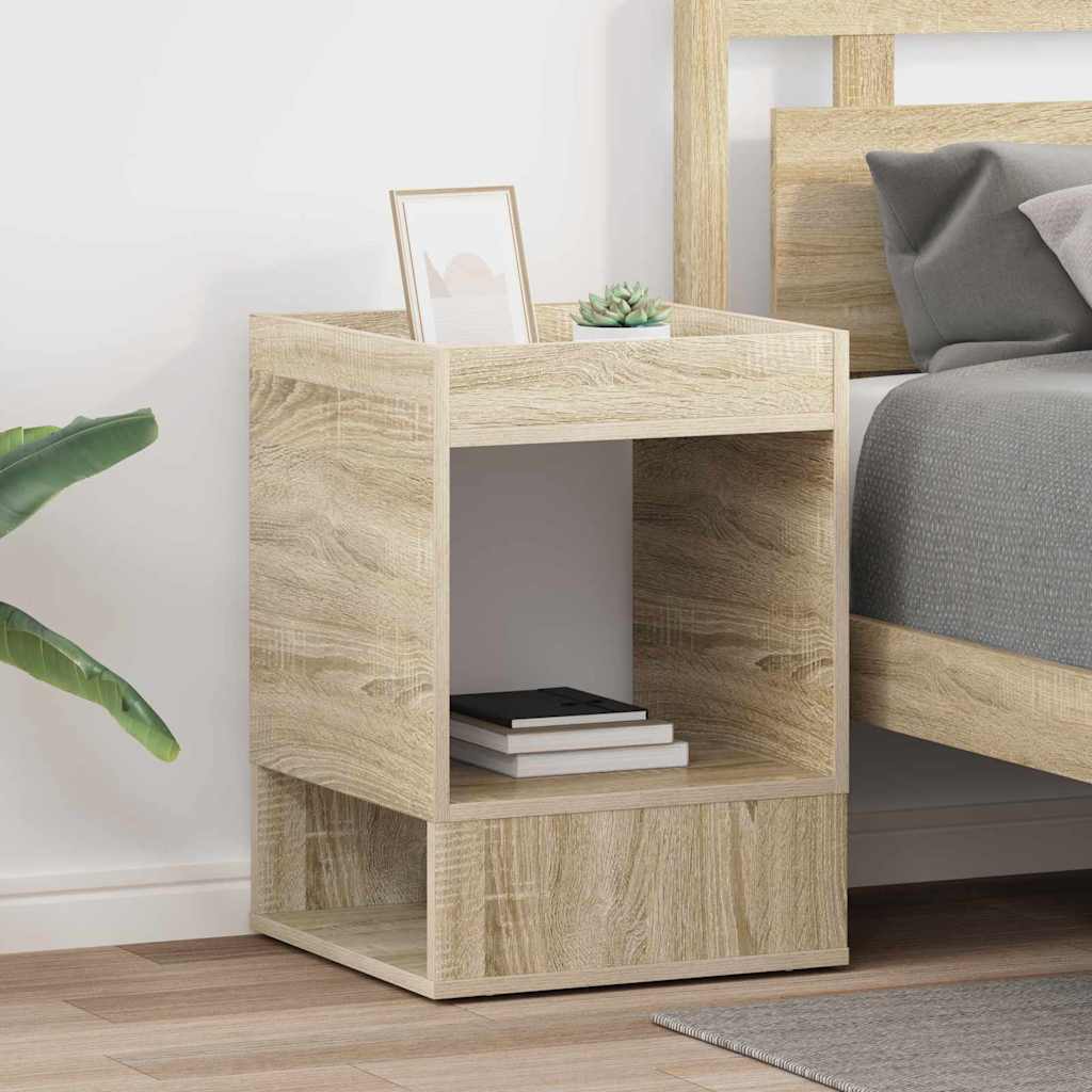 End Table 2 pcs Sonoma Oak 40 x 40 x 56 cm Engineered Wood