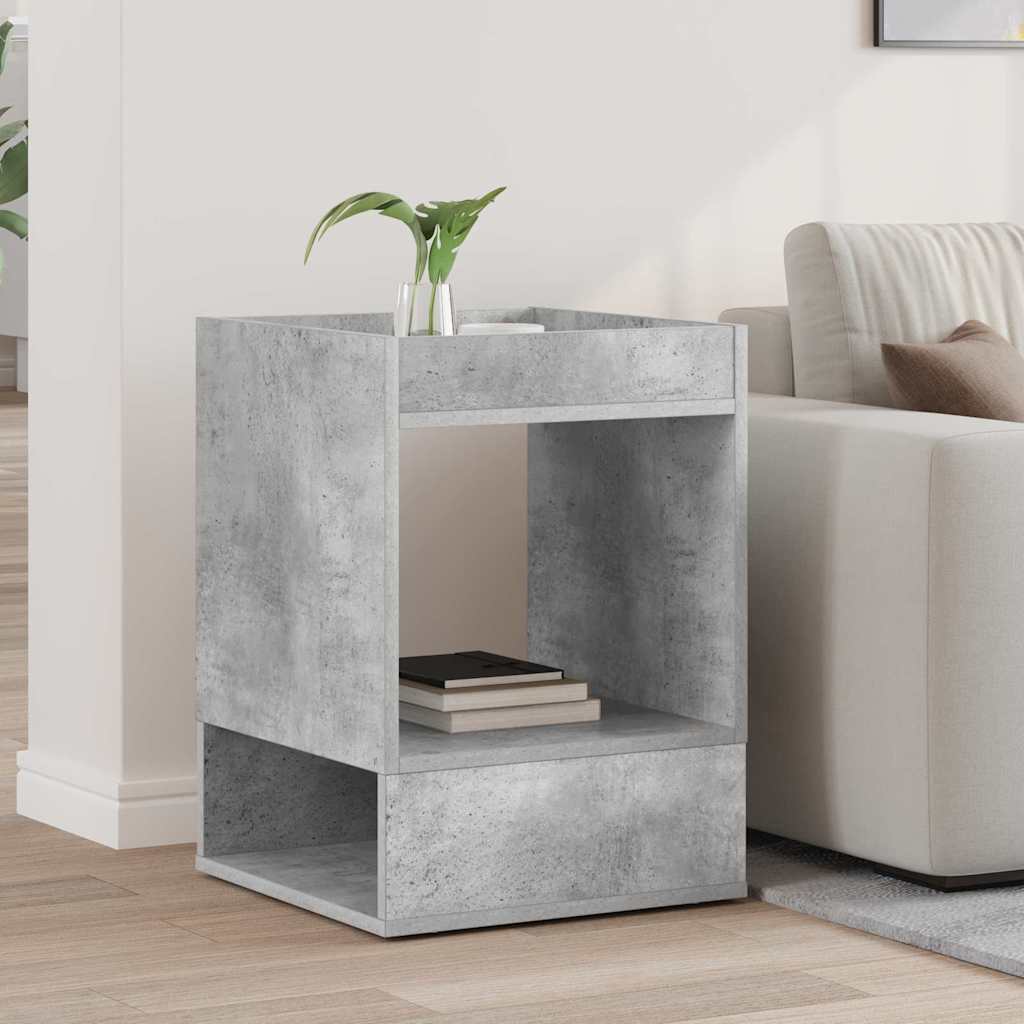 End Table Concrete Grey 40 x 40 x 56 cm Engineered Wood