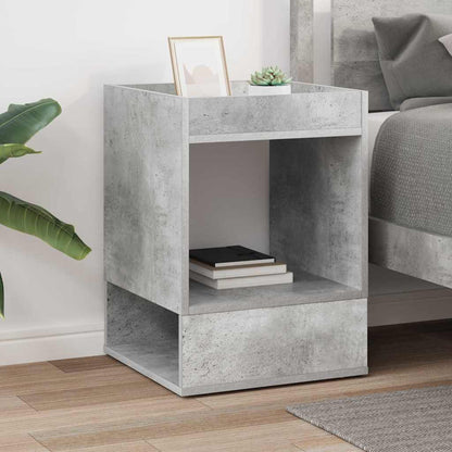 End Table Concrete Grey 40 x 40 x 56 cm Engineered Wood