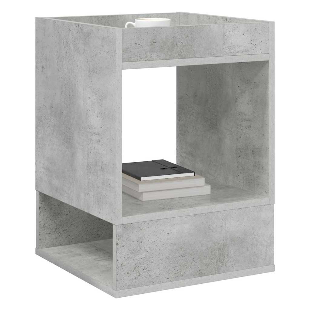 End Table Concrete Grey 40 x 40 x 56 cm Engineered Wood