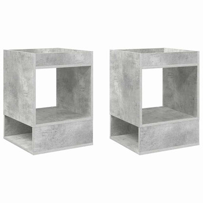End Table 2 pcs Concrete Grey 40 x 40 x 56 cm Engineered Wood