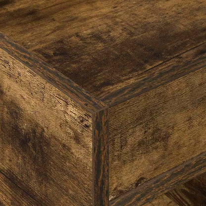 End Table Smoked Oak 40 x 40 x 56 cm Engineered Wood