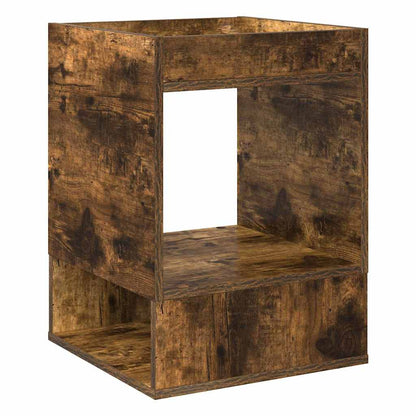 End Table Smoked Oak 40 x 40 x 56 cm Engineered Wood