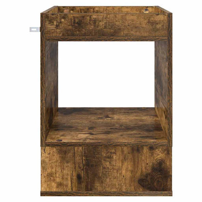 End Table Smoked Oak 40 x 40 x 56 cm Engineered Wood