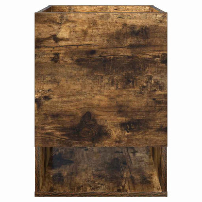 End Table Smoked Oak 40 x 40 x 56 cm Engineered Wood