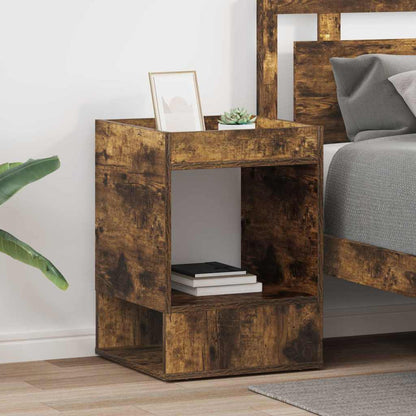 End Table 2 pcs Smoked Oak 40 x 40 x 56 cm Engineered Wood