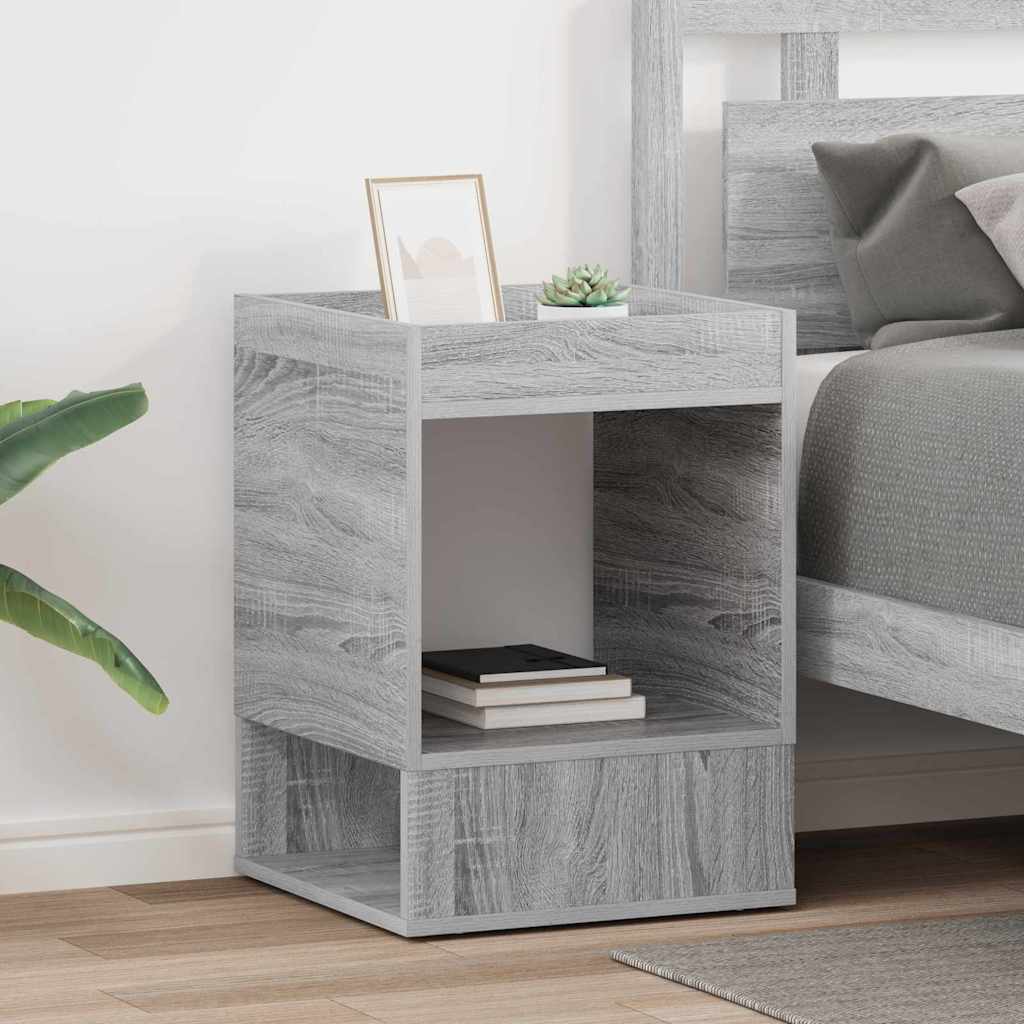 End Table 2 pcs Grey Sonoma 40 x 40 x 56 cm Engineered Wood