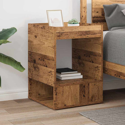 End Table Old Wood 40 x 40 x 56 cm Engineered Wood