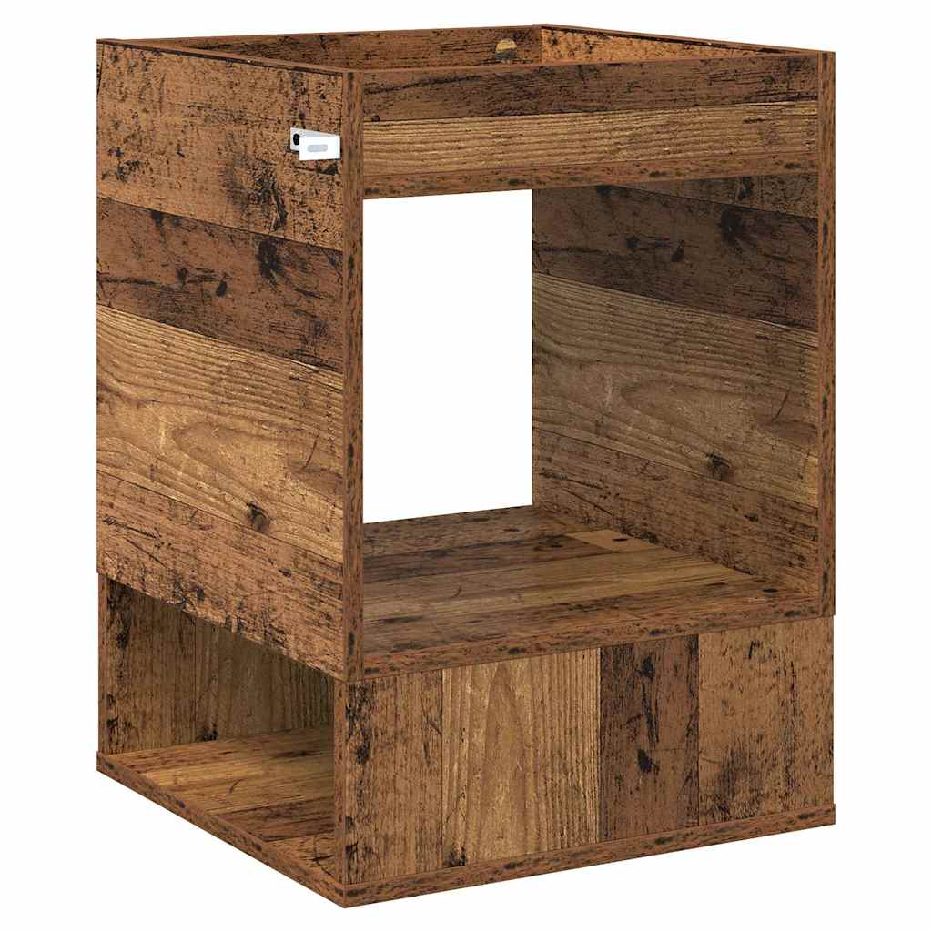 End Table Old Wood 40 x 40 x 56 cm Engineered Wood