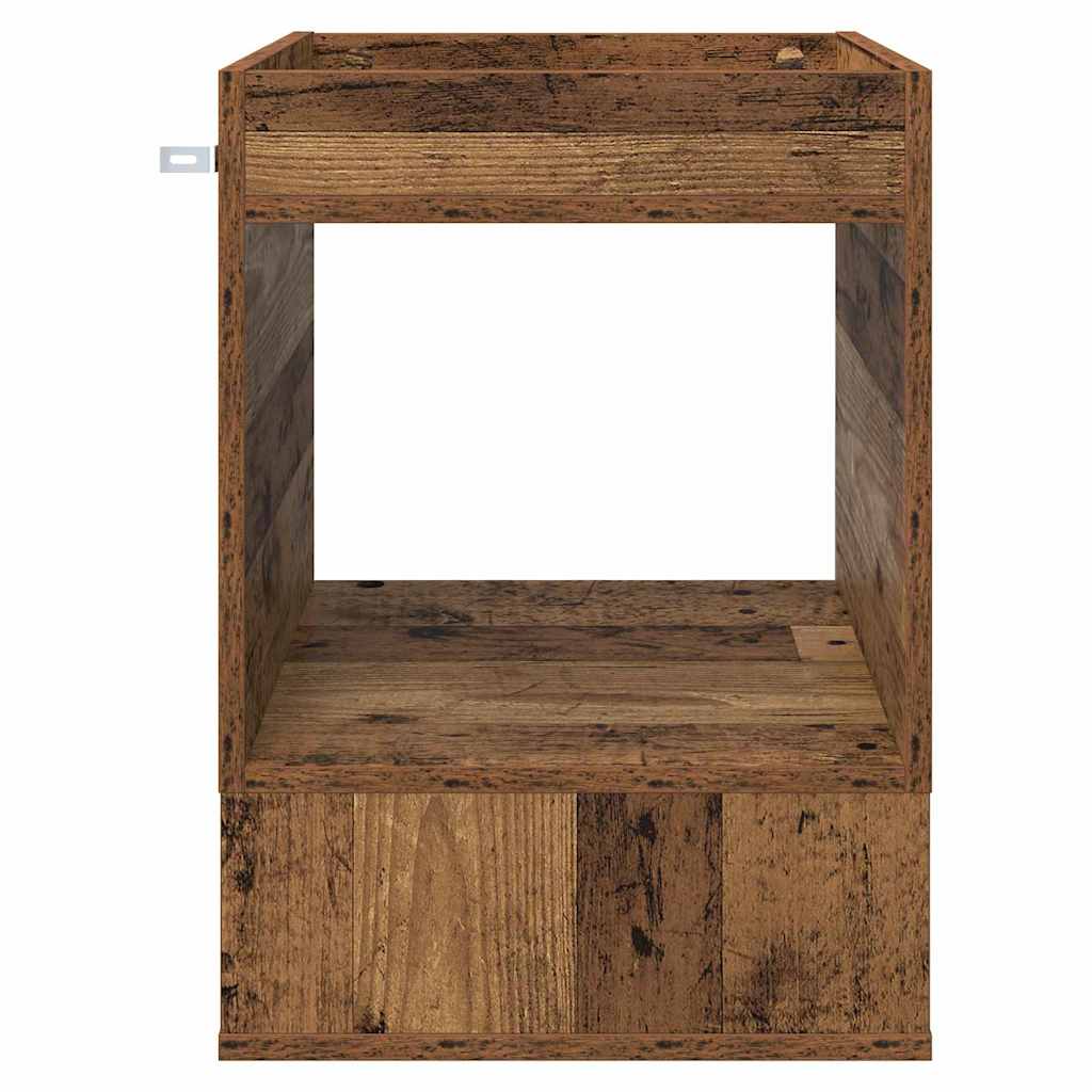 End Table Old Wood 40 x 40 x 56 cm Engineered Wood
