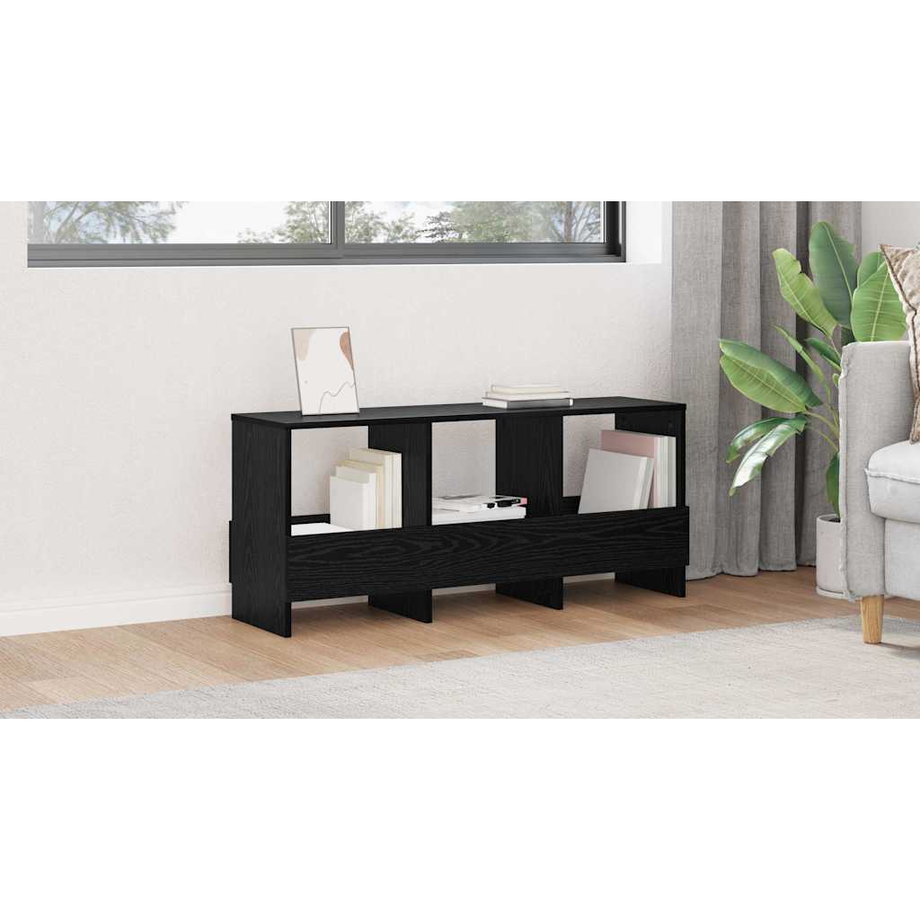 Magazine Rack Black Oak 102 x 30 x 45 cm