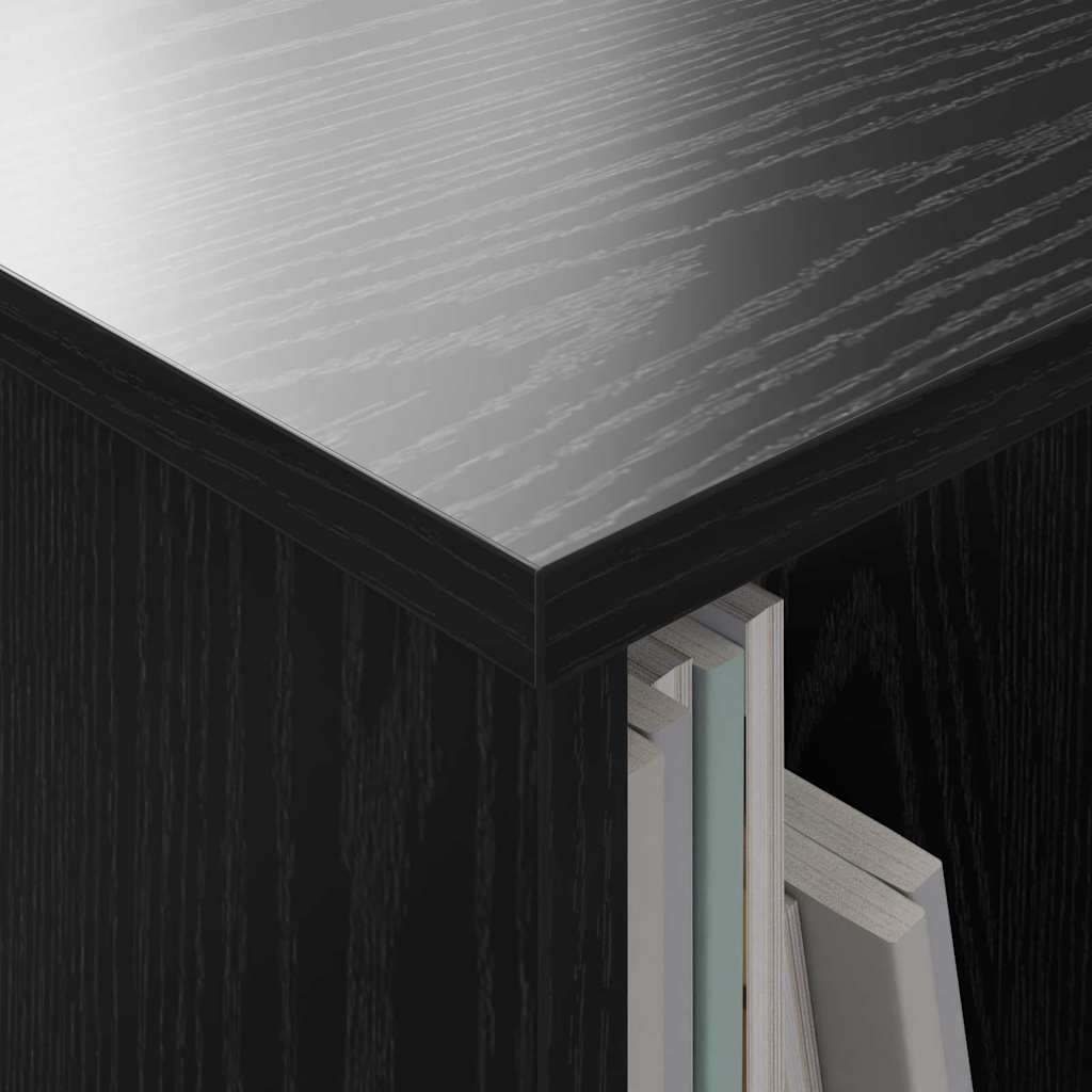 Magazine Rack Black Oak 35 x 30 x 45 cm
