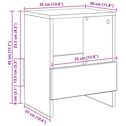 Magazine Rack Black Oak 35 x 30 x 45 cm