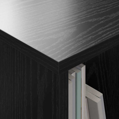Magazine Rack 2 pcs Black Oak 35 x 30 x 45 cm