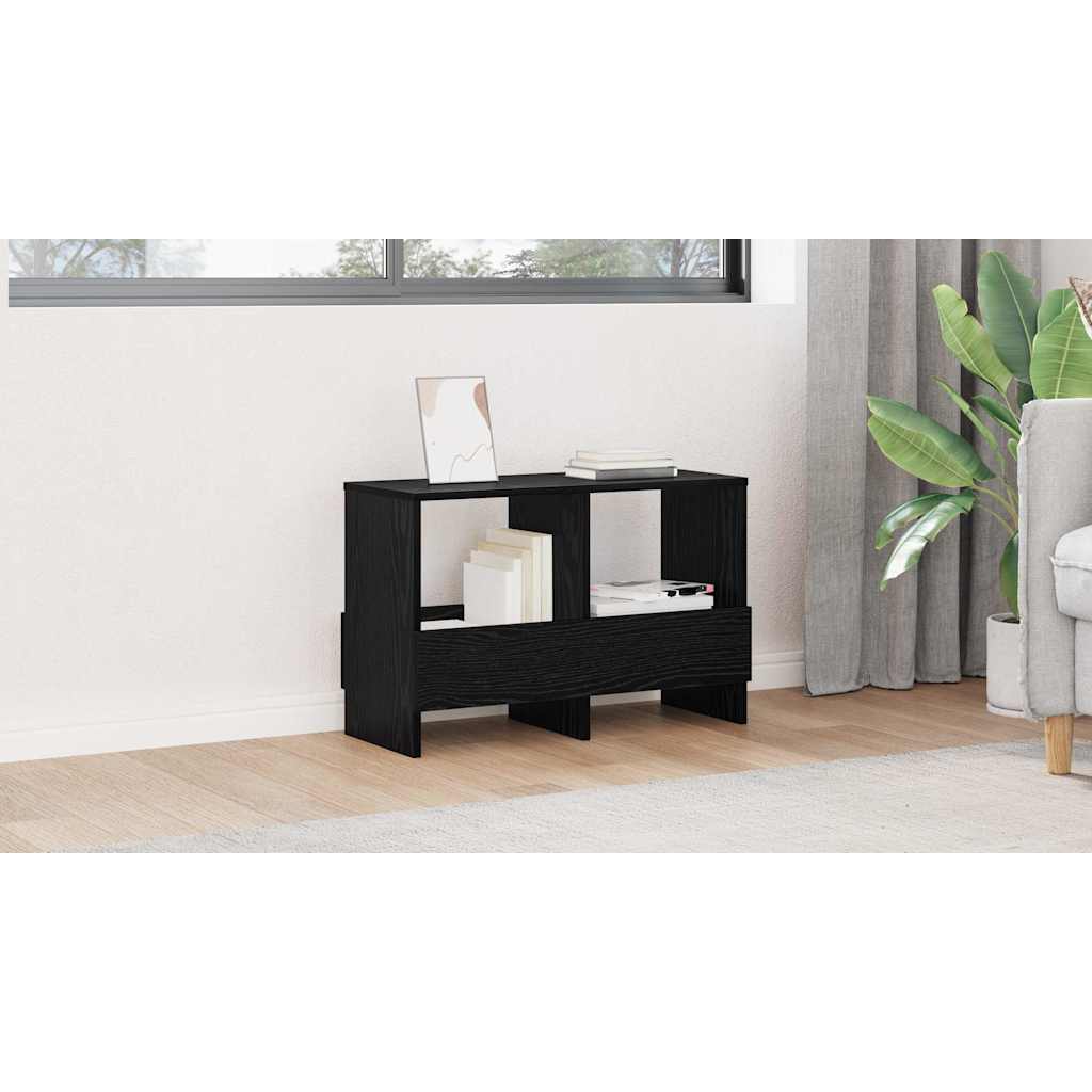 Magazine Rack Black Oak 68.5 x 30 x 45 cm