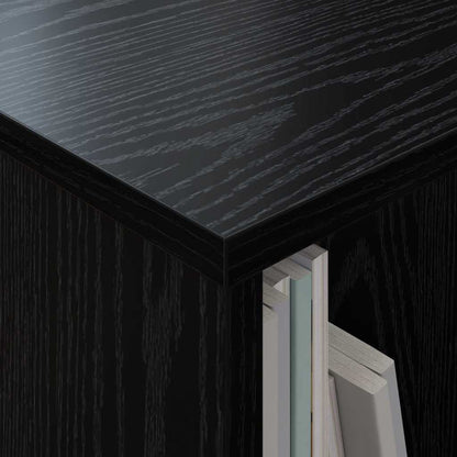 Magazine Rack Black Oak 68.5 x 30 x 45 cm