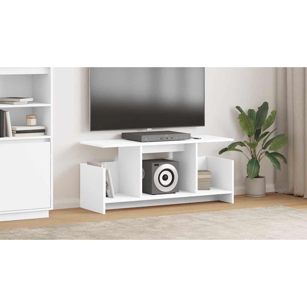 TV Stand White 102 x 35 x 45 cm Engineered Wood