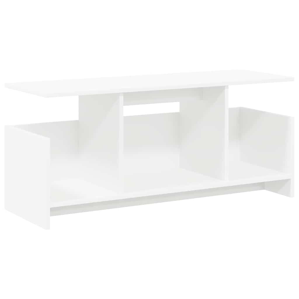 TV Stand White 102 x 35 x 45 cm Engineered Wood