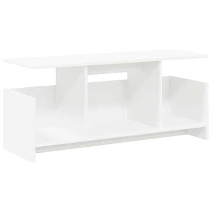 TV Stand 102 x 35 x 45 cm White Engineered Wood