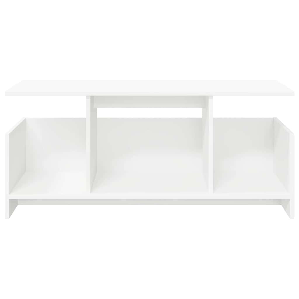 TV Stand 102 x 35 x 45 cm White Engineered Wood