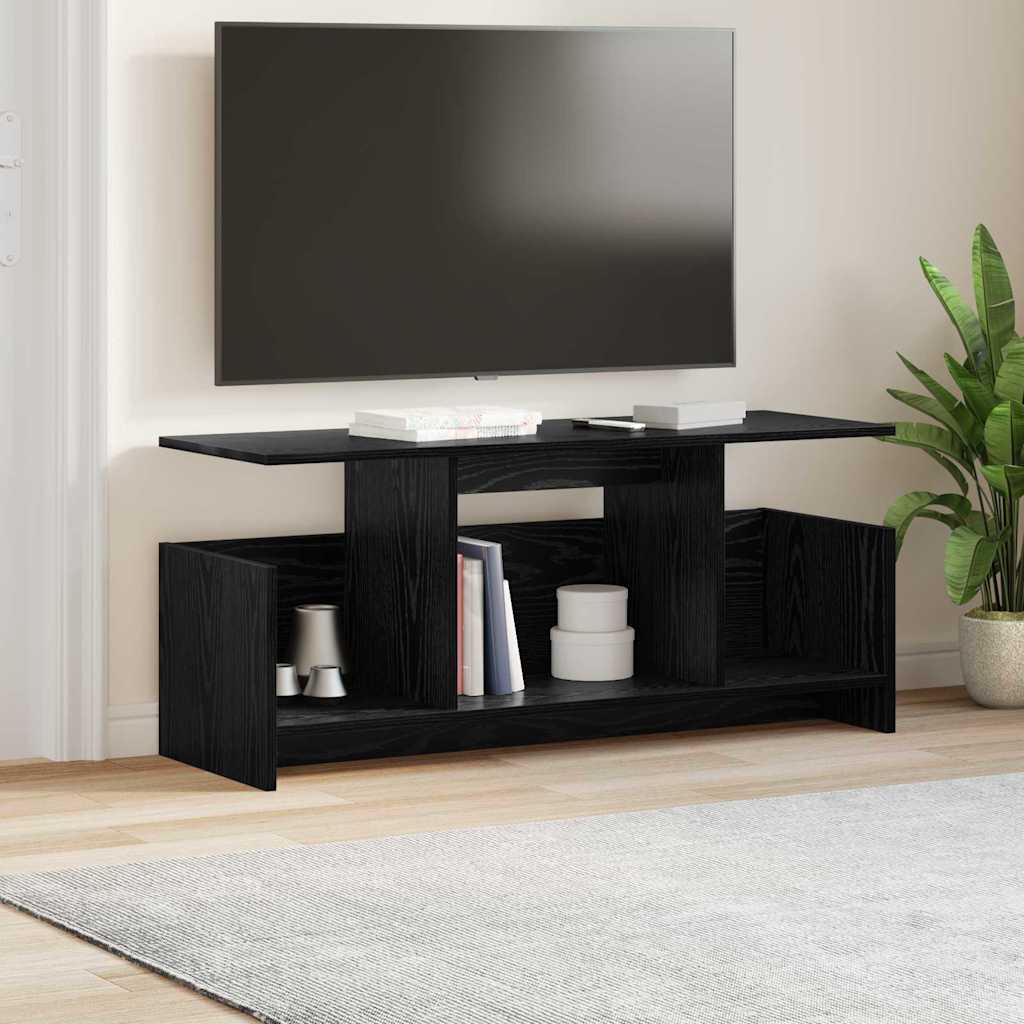 TV Stand 102 x 35 x 45 cm Black Oak Engineered Wood