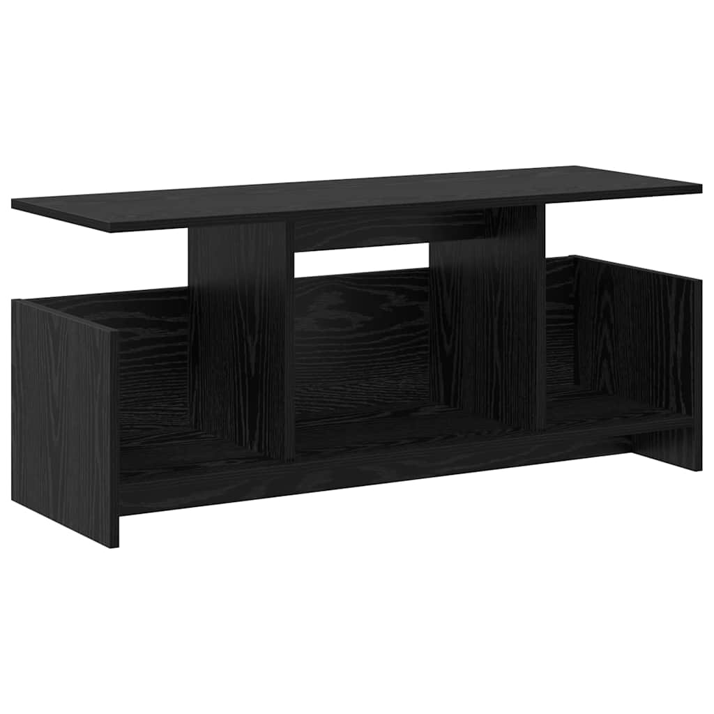 TV Stand 102 x 35 x 45 cm Black Oak Engineered Wood