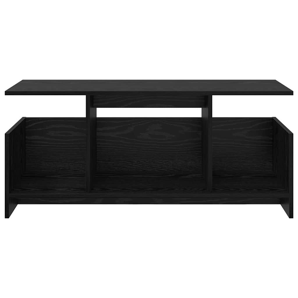 TV Stand Black Oak 102 x 35 x 45 cm Engineered Wood