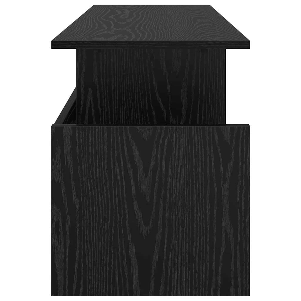 TV Stand Black Oak 102 x 35 x 45 cm Engineered Wood