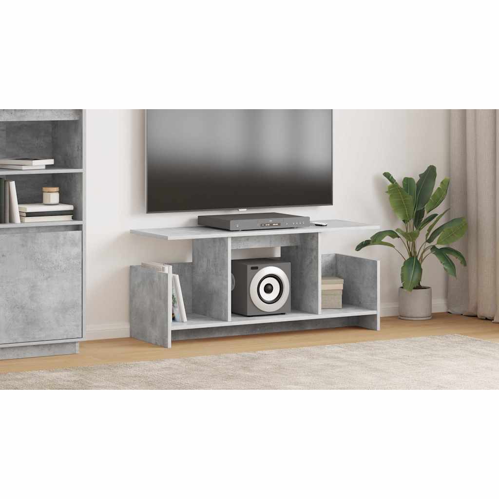 TV Stand Concrete Grey 102 x 35 x 45 cm Engineered Wood