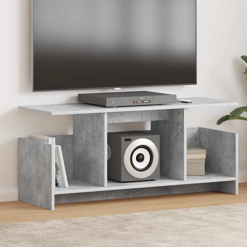 TV Stand 102 x 35 x 45 cm Concrete Grey Engineered Wood