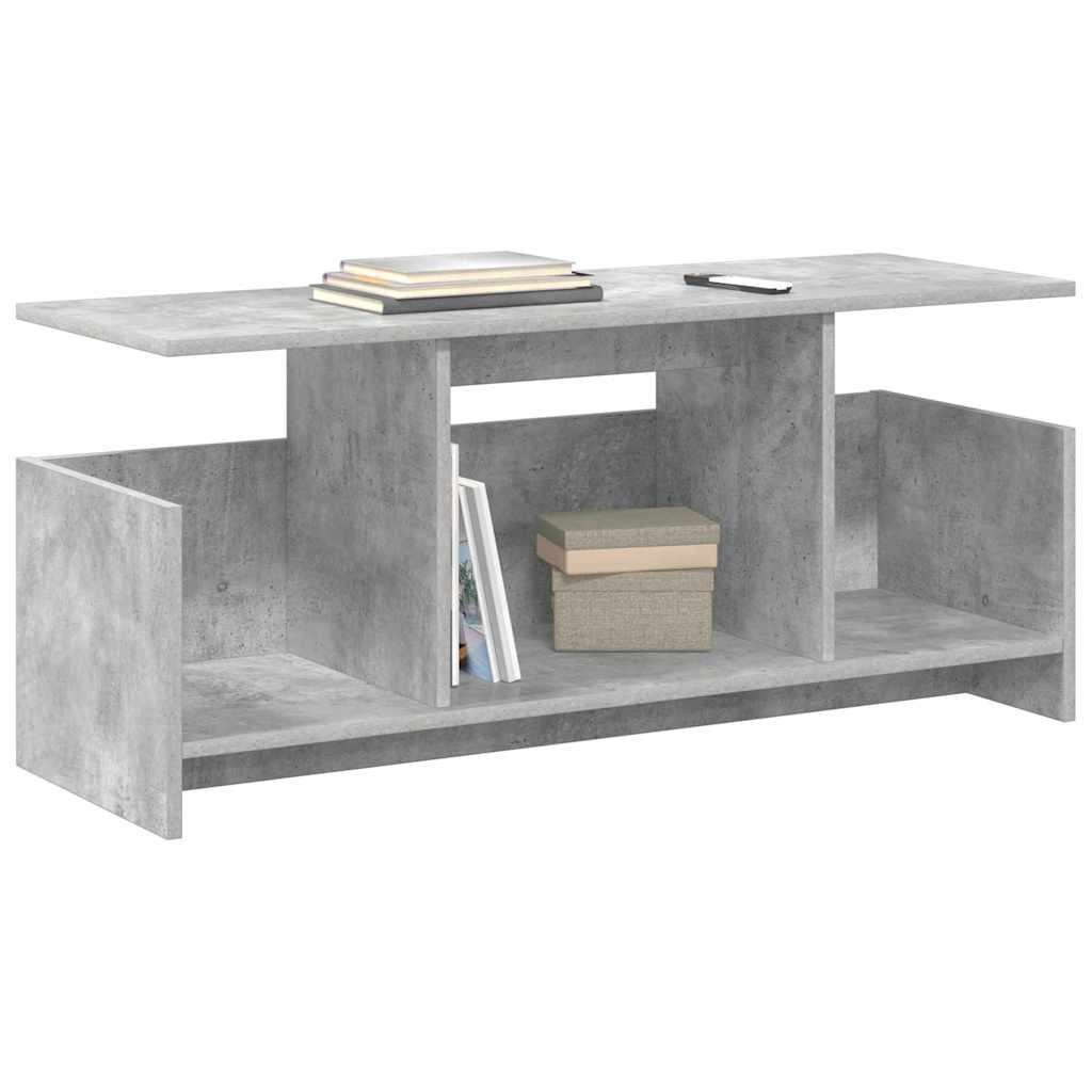 TV Stand 102 x 35 x 45 cm Concrete Grey Engineered Wood