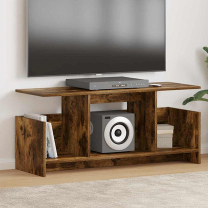 TV Stand Smoked Oak 102 x 35 x 45 cm Engineered Wood