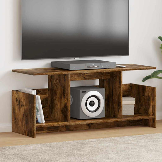 TV Stand 102 x 35 x 45 cm Smoked Oak Engineered Wood