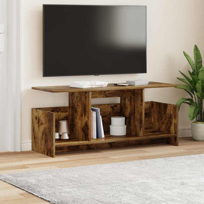 TV Stand Smoked Oak 102 x 35 x 45 cm Engineered Wood