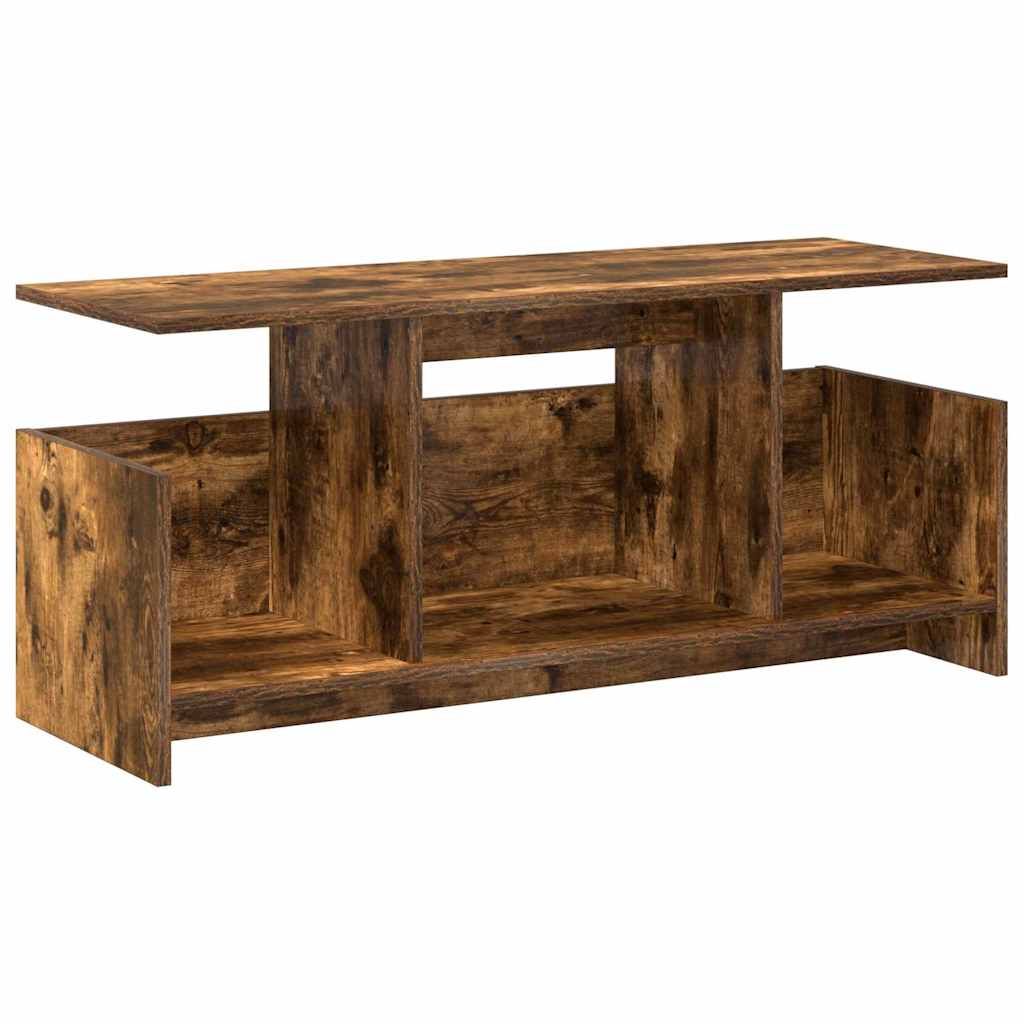 TV Stand Smoked Oak 102 x 35 x 45 cm Engineered Wood