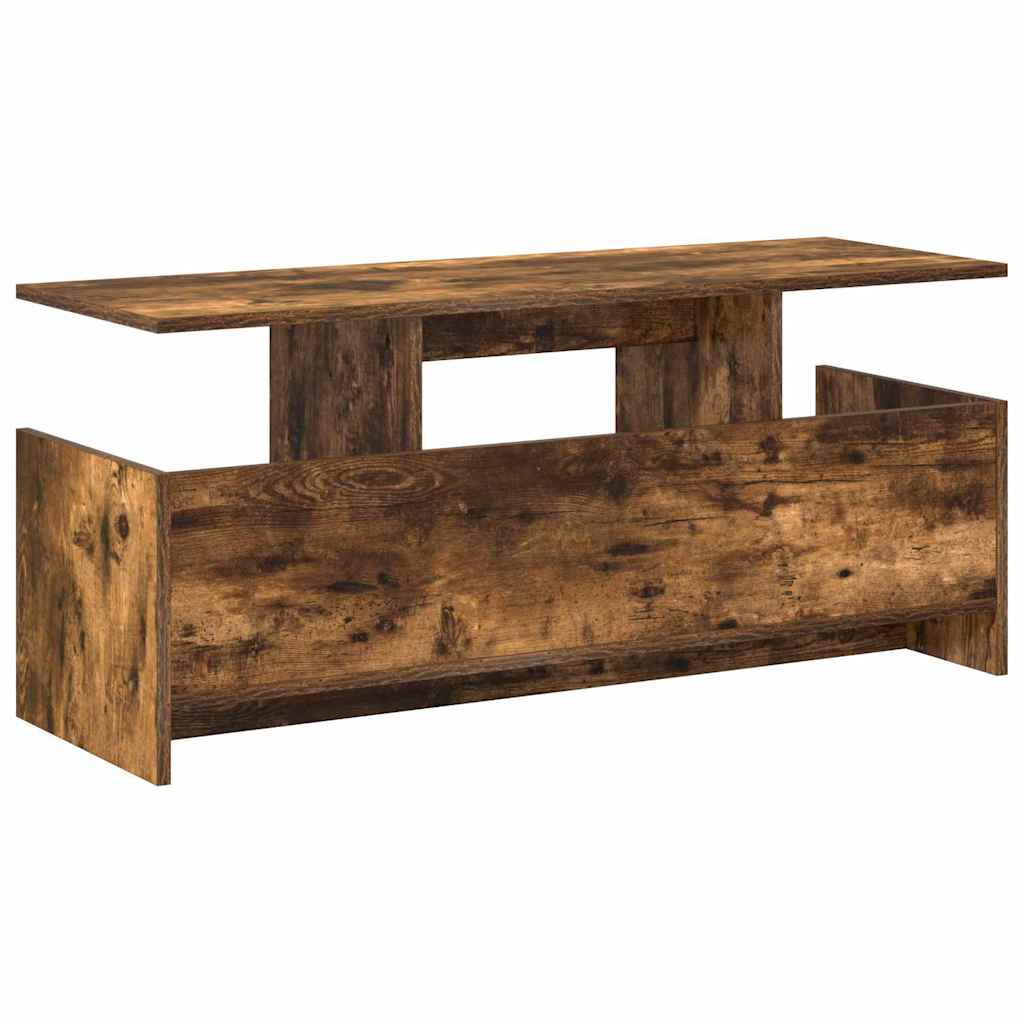 TV Stand Smoked Oak 102 x 35 x 45 cm Engineered Wood