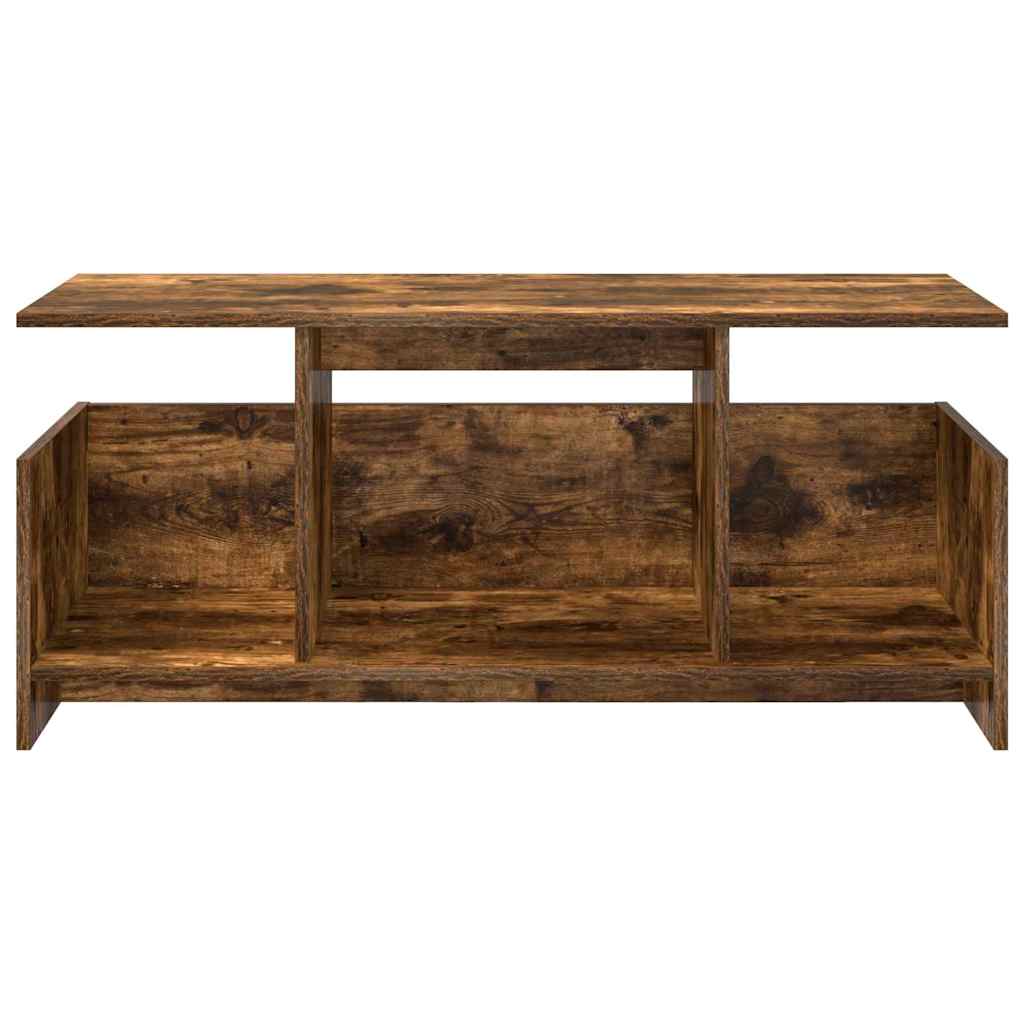 TV Stand Smoked Oak 102 x 35 x 45 cm Engineered Wood
