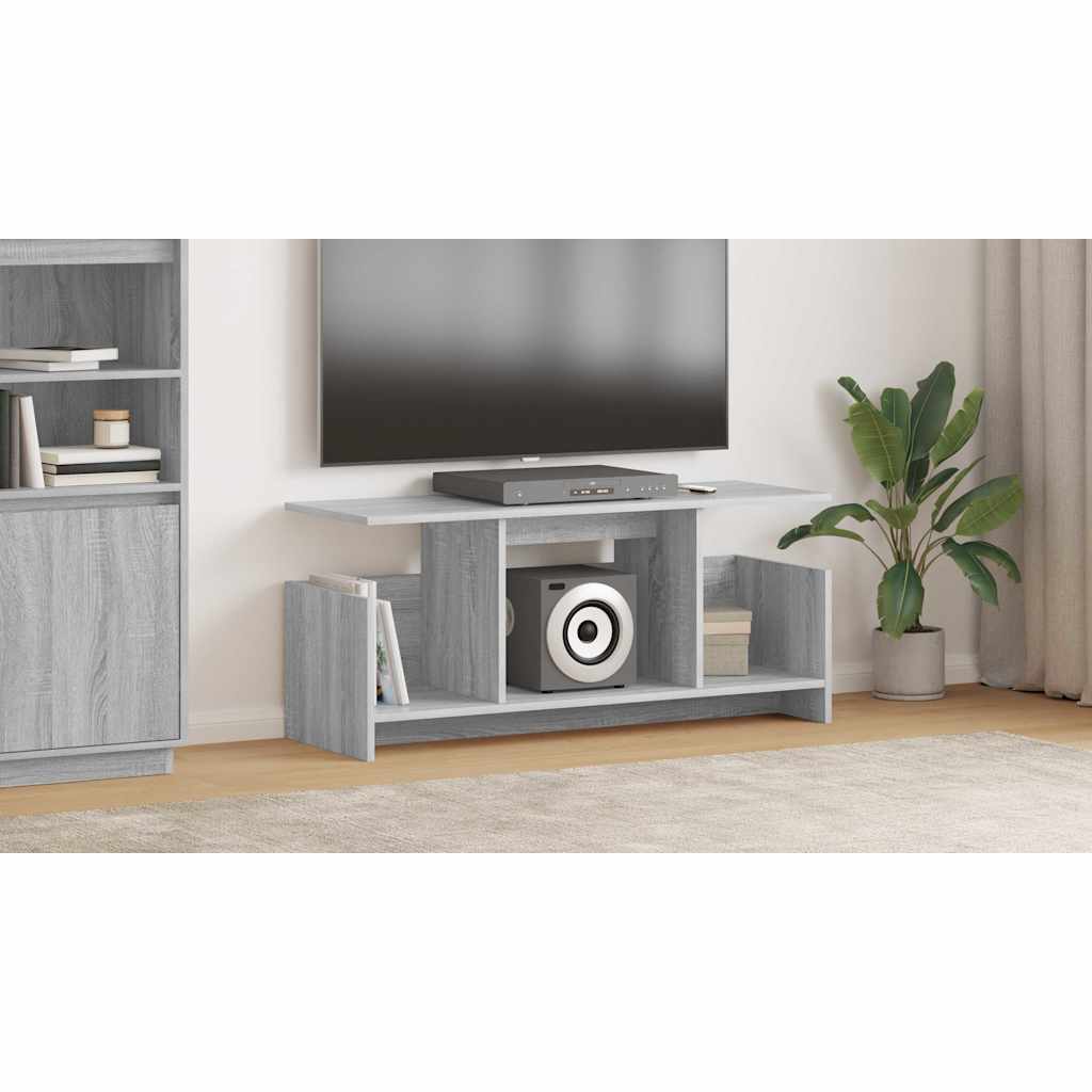 TV Stand Grey Sonoma 102 x 35 x 45 cm Engineered Wood