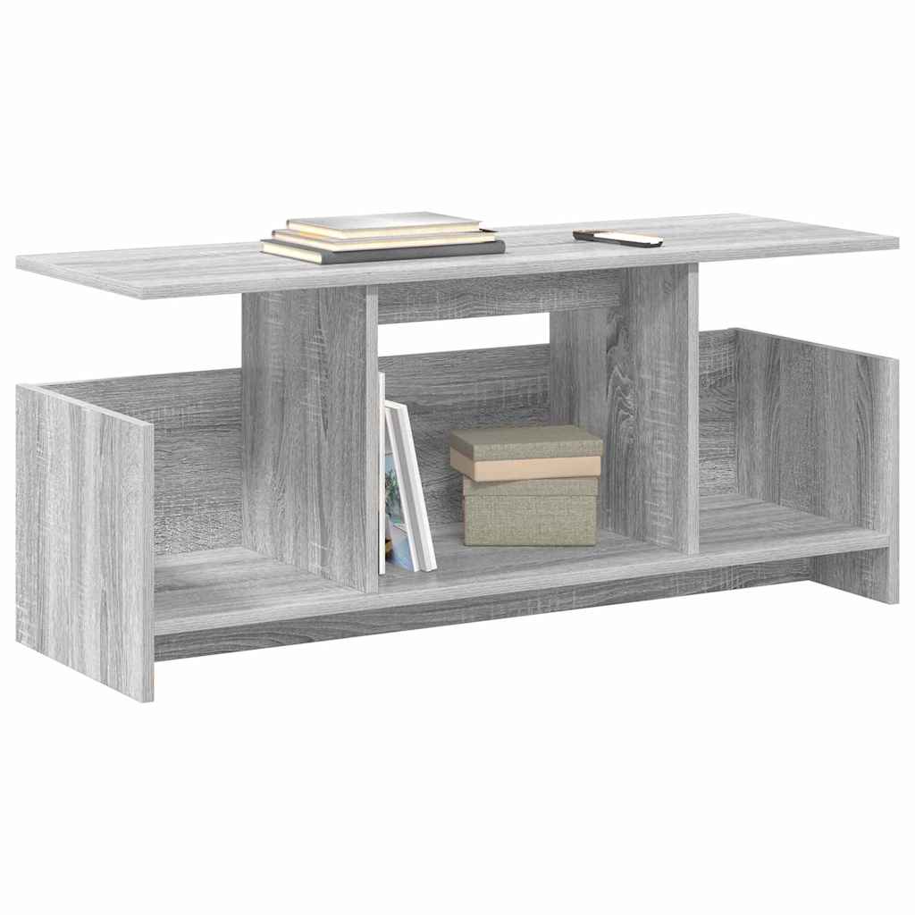 TV Stand Grey Sonoma 102 x 35 x 45 cm Engineered Wood