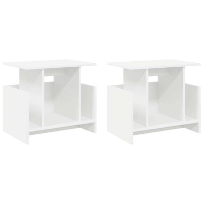 TV Stand 2 pcs White 50 x 35 x 45 cm Engineered Wood