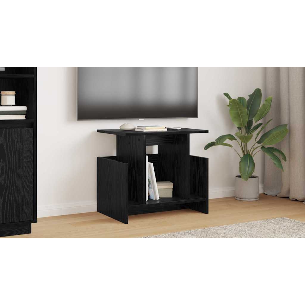 TV Stand Black Oak 50 x 35 x 45 cm Engineered Wood
