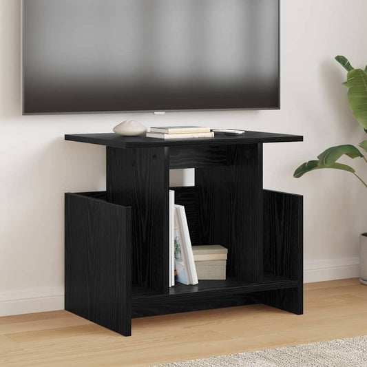 TV Stand Black Oak 50 x 35 x 45 cm Engineered Wood
