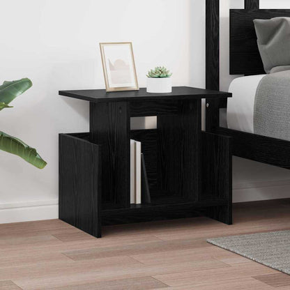 TV Stand 50 x 35 x 45 cm Black Oak Engineered Wood